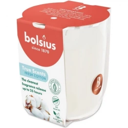 Свічка Bolsius True Scents в склі 80/73мм, бавовна (930371)