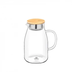 Глечик скляний з бамбуковою кришкою Wilmax Thermo 1500 мл (WL-888215/A)