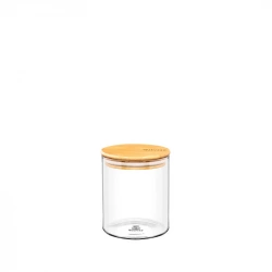 Ємність скляна для збереження з бамбуковою кришкою Wilmax Thermo 10х12,5 см 760мл (WL-888503/A)