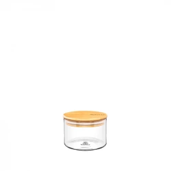 Ємність скляна для збереження з бамбуковою кришкою Wilmax Thermo 10х7,5 см 400мл (WL-888501/A)