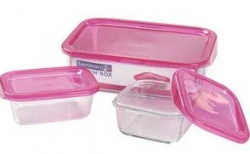 Набір ємностей для їжі Luminarc Keep'n'Box Raspberry 3 пр. (P6195)