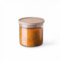 Ємність для зберігання з дерев’яною кришкою Simax 96х95 мм (s5162/LW)