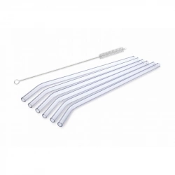 Набір соломинок скляних вигнутих Simax Exclusive 10х200 мм 6 шт. (s41201/6)