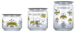 Набір банок Luminarc Plano Cooking Time (0,5 л, 0,75 л, 1 л) 3 пр. (P8454)