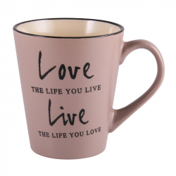 Кружка керамическая Milika Love and Live Gray 410 мл (M0420-K142G)