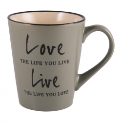 Кружка керамическая Milika Love and Live Olive 410 мл (M0420-K142GR)