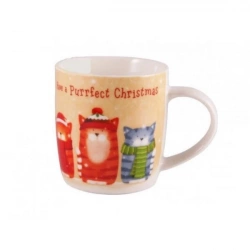 Чашка чайна з блюдцем Milika Purrfect Christmas 390 мл (M0520-NY13)