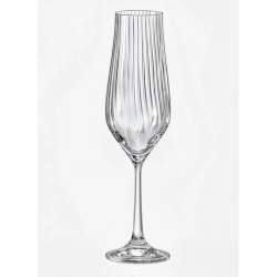 Набір келихів для шампанського Bohemia Tulipa Optic 170 мл 6 шт. (b40894)