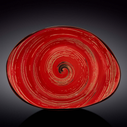 Блюдо камінь Wilmax Spiral Red 33х24,5 см (WL-669242/A)