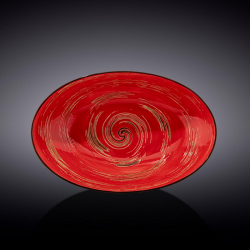 Блюдо овальне глибоке Wilmax Spiral Red 25х16,5х6 см (WL-669240/A)