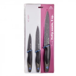 Набор ножей из коррозионностойкой стали Vincent Fiesta с покрытием non-stick 3 пр. (VC-6201)