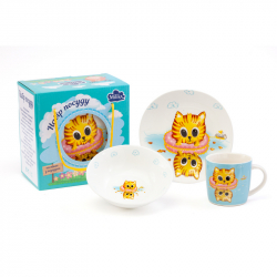 Детский набор столовой посуды для завтрака Milika Sea Kitten 3 пр. (M0690-KS- 2007)