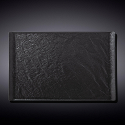 Тарелка прямоугольная Wilmax Slatestone Black 29,5х14,5 см (WL-661109/A)