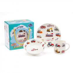 Детский набор столовой посуды для завтрака Milika Motor Land 3 пр. (M0690-6)