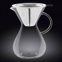 Декантер для кави з металевим фільтром та ручкою Wilmax Thermo 700 мл (WL-888853/A)