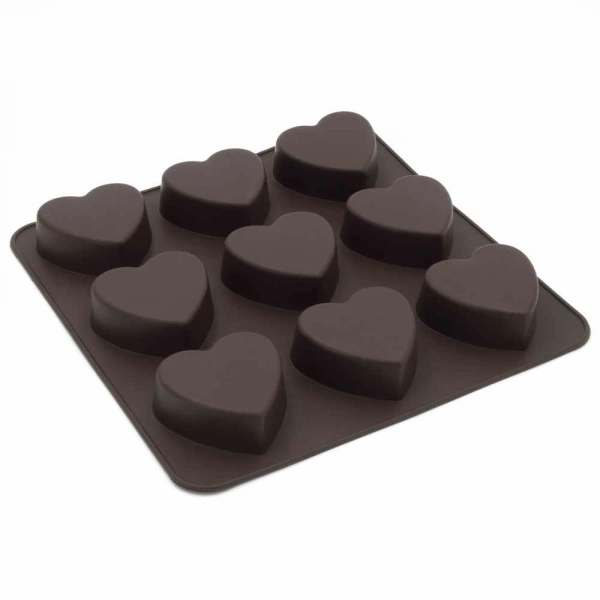 Форма для випічки мафінів Lessner Chef Choco квадрат силікон на 9шт. 25х25х3см (10245) фото 2