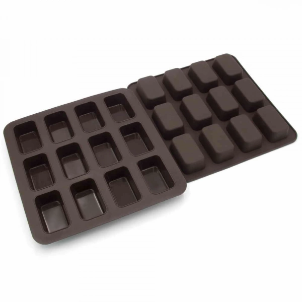 Форма для випікання Lessner Chef Choco квадратна силікон на 12шт. 25х25х3см (10251) фото 3 Форма для випікання Lessner Chef Choco квадратна силікон на 12шт. 25х25х3см (10251) фото 3