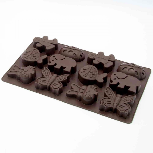 Форма для випікання печива Lessner Chef Choco прямокутна силікон на 12шт 19,5x34x4см (10261) фото 3 Форма для випікання печива Lessner Chef Choco прямокутна силікон на 12шт 19,5x34x4см (10261) фото 3