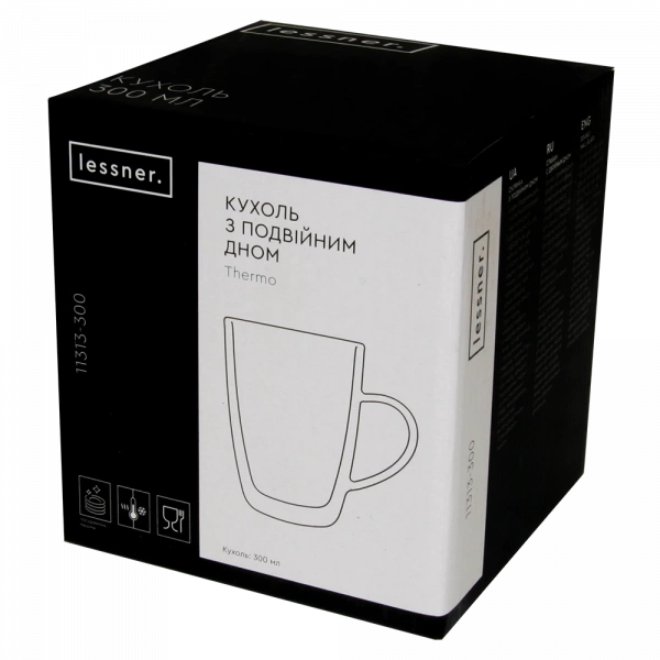 Кухоль з подвійним дном Lessner Thermo 300мл (11313-300) фото 2