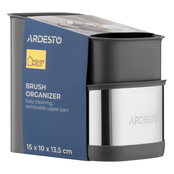 Органайзер для щіток Ardesto Minimalism 15х10х13,5см сірий (ARHB3102GS) фото 49
