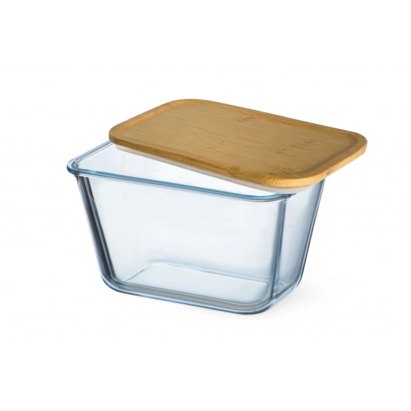 Ємнiсть глибока прямокутна з бамбуковою кришкою Simax 185x132x112мм.Color (s7636/LB) фото 2