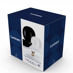 Сервіз столовий Luminarc Carine Black and White 19 пр. (N1491)