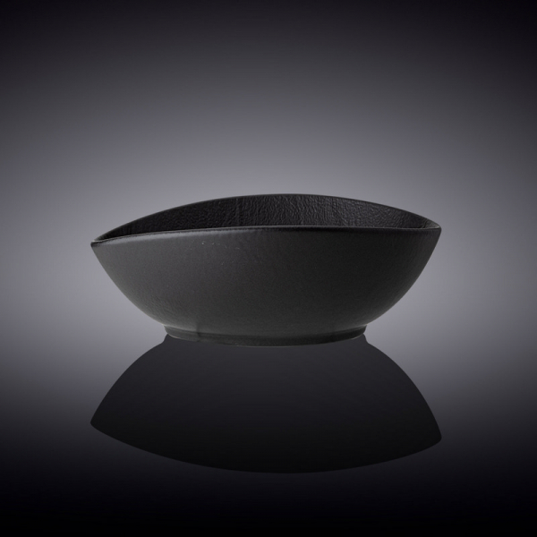 Блюдо овальне глибоке Wilmax Slatestone Black 19х15х6 см (WL-661119/A) фото 2