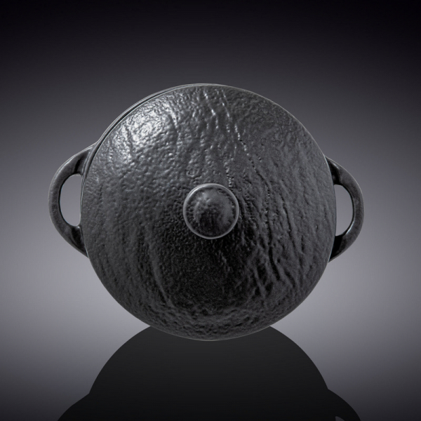 Горщик для запікання з кришкою Wilmax Slatestone Black 18х11 см, 600 мл (WL-661140/A) фото 2