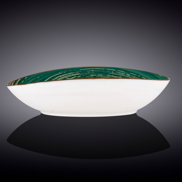 Блюдо овальное глубокое Wilmax Spiral Green 30х19,5х7 см (WL-669541/A) фото 2