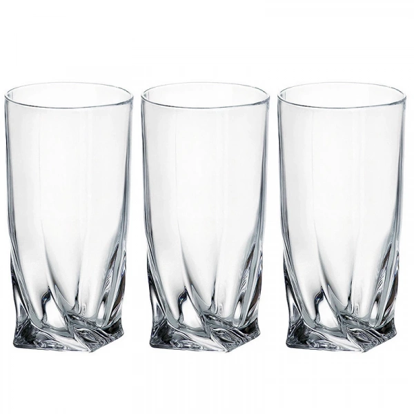 Набір склянок для води Bohemia Quadro 350 мл 6 шт. (b2K936-99A44) фото 2