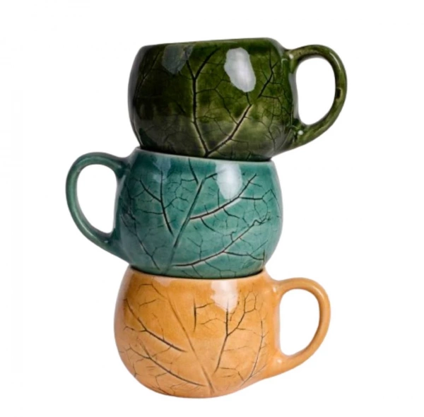 Філіжанка глазурована Покутська Кераміка Флора морська хвиля 0,2л (F010209121516) фото 2