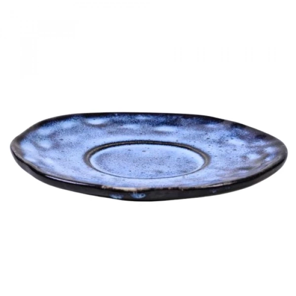 Тарілка десертна Покутська Кераміка Росохан синя 13см (R030405) фото 2