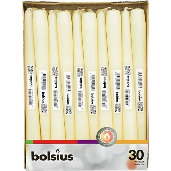 Свічка Bolsius конусна 245/24мм, кремова (359705) фото 2