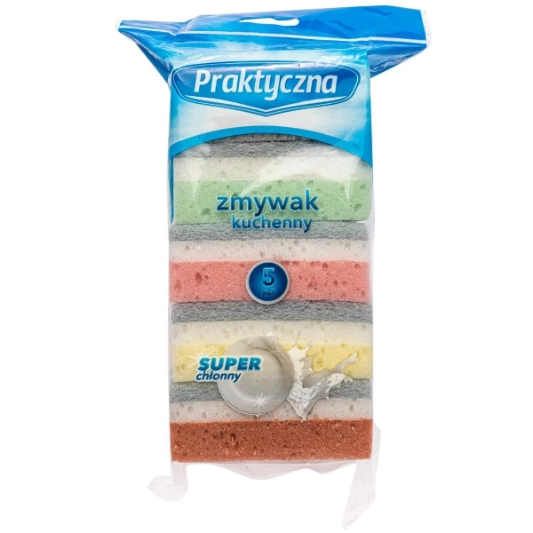 Губка кухонна прямокутна Florina Praktyczna 5шт (4PS-ZMY-6131) фото 2