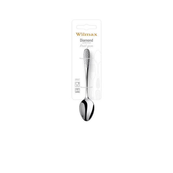Набор чайных ложек Wilmax Diamond 14 см 2 шт (WL-999.111.045 / 2B) фото 2