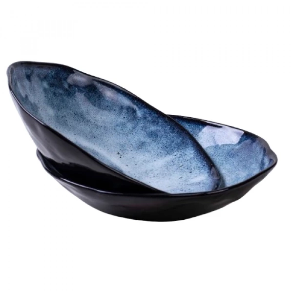 Миска Покутська Кераміка Росохан Широка синя 1,5л (R020305) фото 3