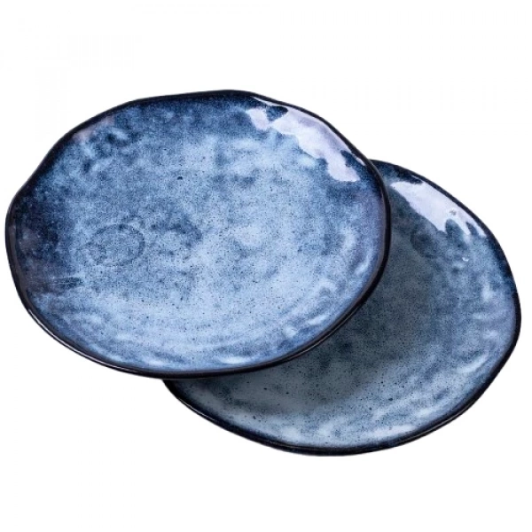 Тарілка обідня Покутська Кераміка Росохан синя 21см (R030105) фото 3