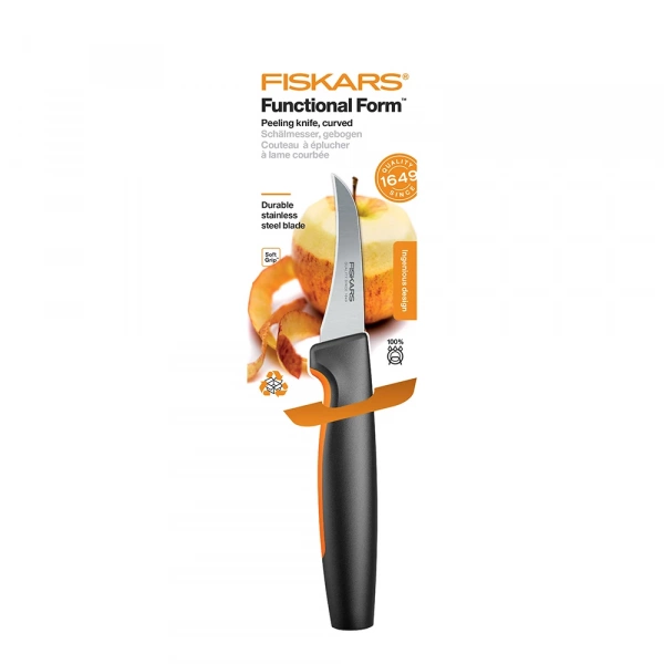 Кухонный нож для овощей изогнутый Fiskars Functional Form, 6,8см (1057545) фото 3