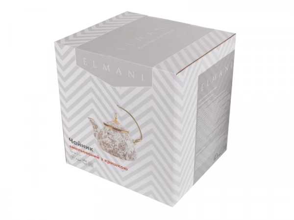 Чайник емальований Elmani Peony з кришкою 2,2 л (763-046) фото 3