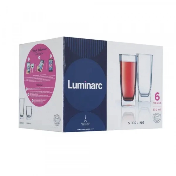 Набір склянок високих Luminarc Sterling 330 мл 6 шт (N0769) фото 3