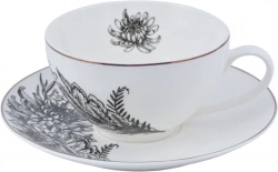 Чашка чайна та блюдце Astera Charm Floral Black 400мл Color (A0530-CS410-C)