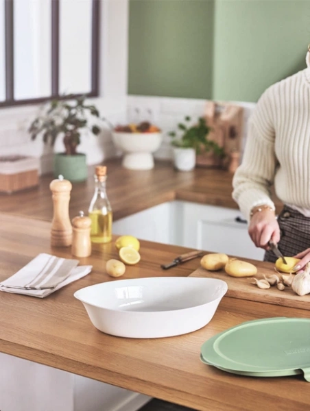 Форма для запікання овальна Luminarc Smart Cuisine з пластиковою кришкою 32×20 см (V5945) фото 4