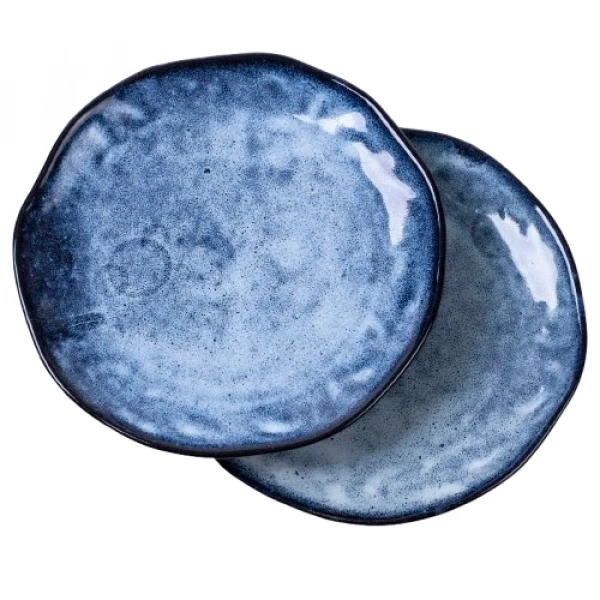 Тарілка обідня Покутська Кераміка Росохан синя 21см (R030105) фото 4