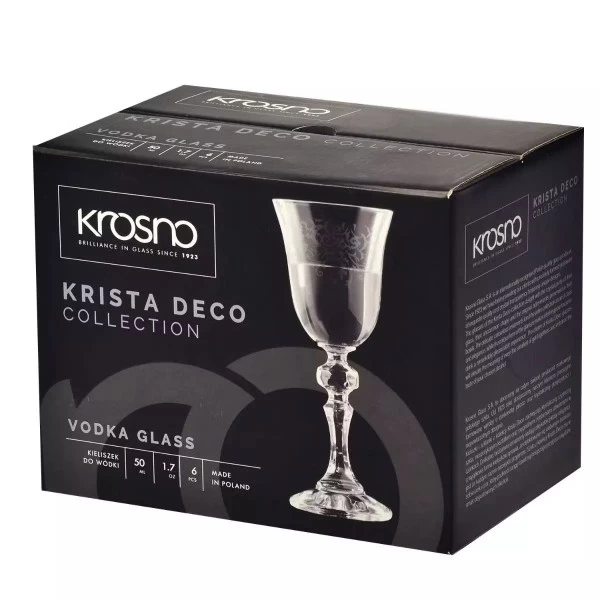 Набір чарок для горілки Krosno Krista Deco 50 мл – 6 шт (788753) фото 4