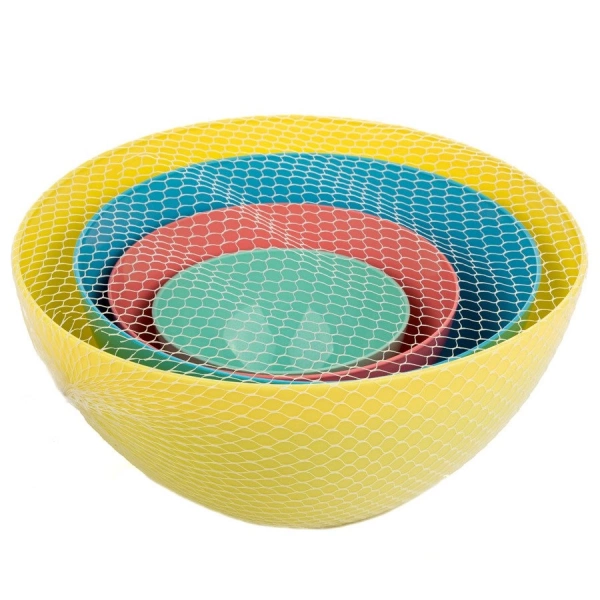 Набір мисок Florina пластик 4пр: 0,5л,1,3л,3л,5,2л (4M4718) фото 2