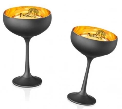 Набір келихів-креманок Bohemia Mucha Black 180мл(K0815) 2шт (b40919-K0815)