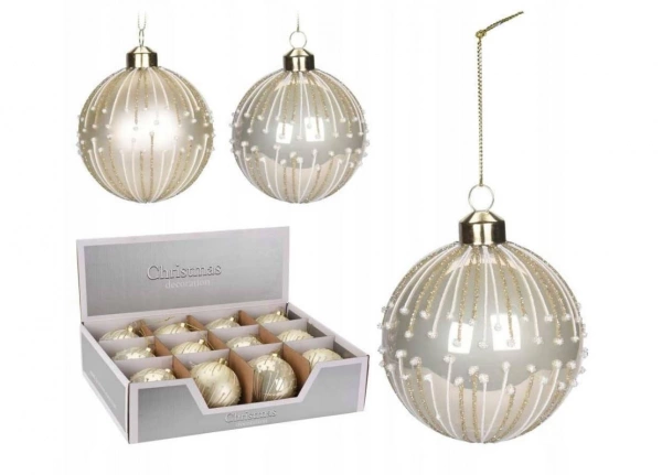 Куля різдв'яна з блиском Koopman 80мм mix (ABT620080) фото 2