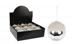 Куля скляна різдвяна з бісером Koopman 10см (ABR522700)