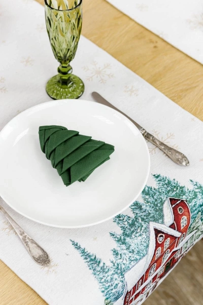 Доріжка гобеленова з велюром Прованс Святковий дім 40х140см (31360) фото 4