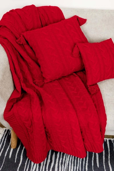 Плед червоний Прованс Hit Kosa-01 130х170см (30172) фото 4